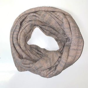 Baby dusty pink and blue circle scarf